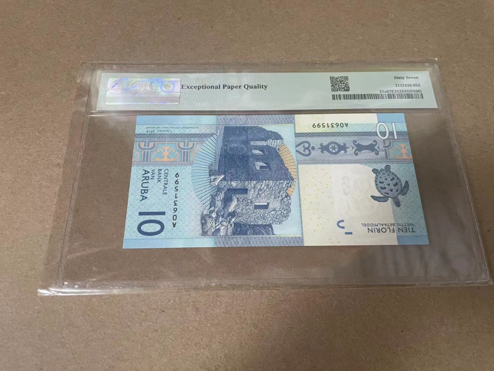 【Blue Auction】✨世界纸币精拍第327期——莫总专场XXI 【无47】阿鲁巴 2019年10弗罗林 PMG67EPQ 