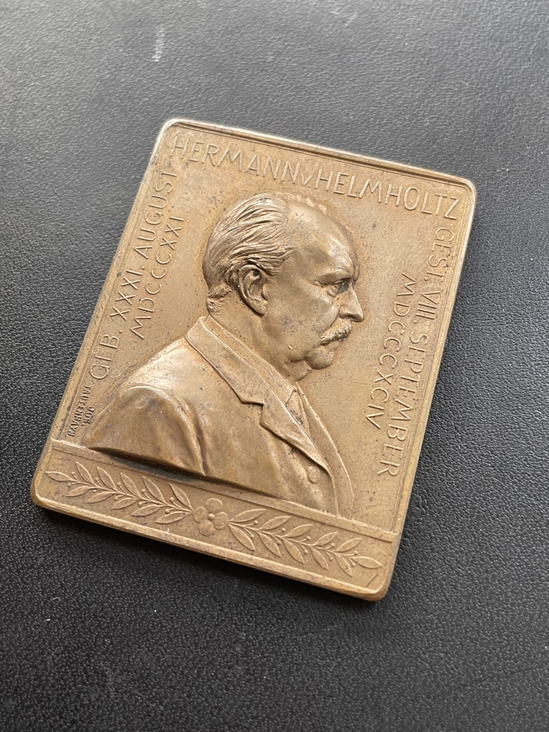 欧洲章牌-拍卖第23场 物理学家 赫尔曼.冯.亥姆霍兹 纪念铜章