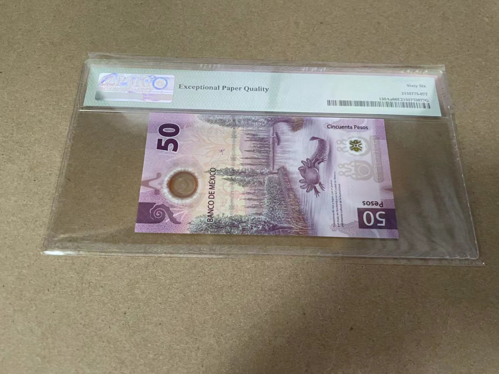 【Blue Auction】✨世界纸币精拍第327期——莫总专场XXI 【获奖钞】墨西哥 2021年50比索 PMG66EPQ  