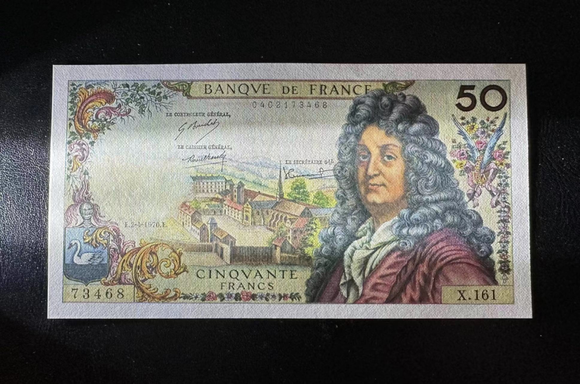 【Blue Auction】✨世界纸币精拍第327期——莫总专场XXI 法国 1970年50法郎 拉辛 UNC-有针孔 