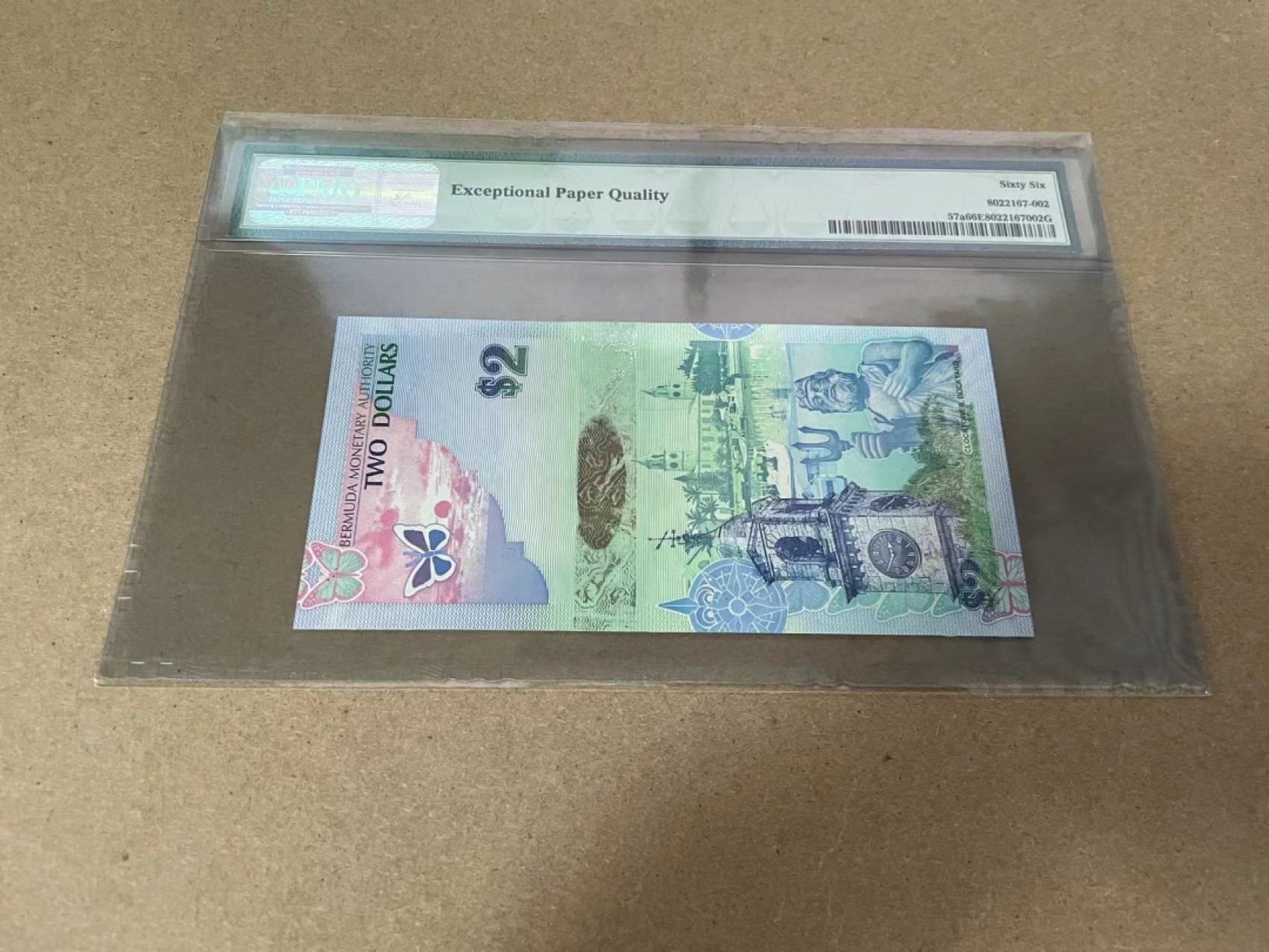 【Blue Auction】✨世界纸币精拍第327期——莫总专场XXI 【获奖钞 洋葱冠253小号】百慕大 2009年2元 PMG66EPQ 