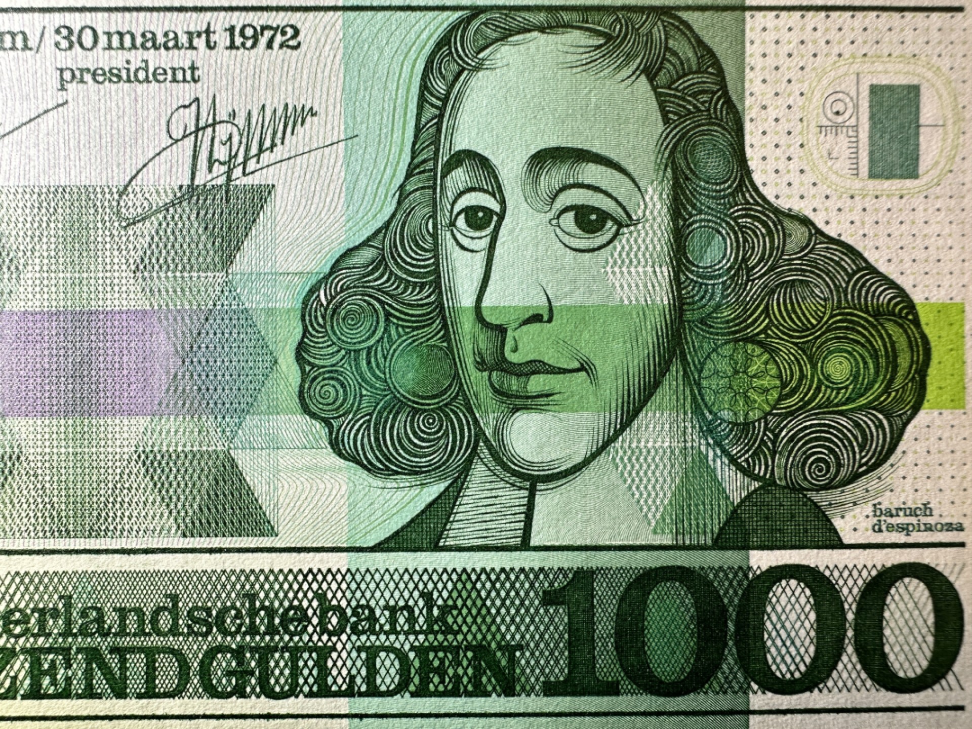 《张总朋友收藏》103期—外币高货 苏格兰硬货&女王精品 荷兰1000盾 UNC- 人像版 斯宾诺莎