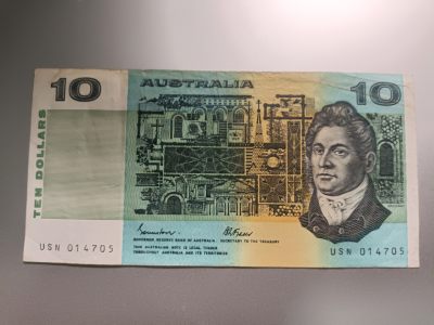 【专场20230531】环太平洋第V期——亚洲-太平洋纸币专场 - 【拍品001B】澳大利亚1991年10元流通品相