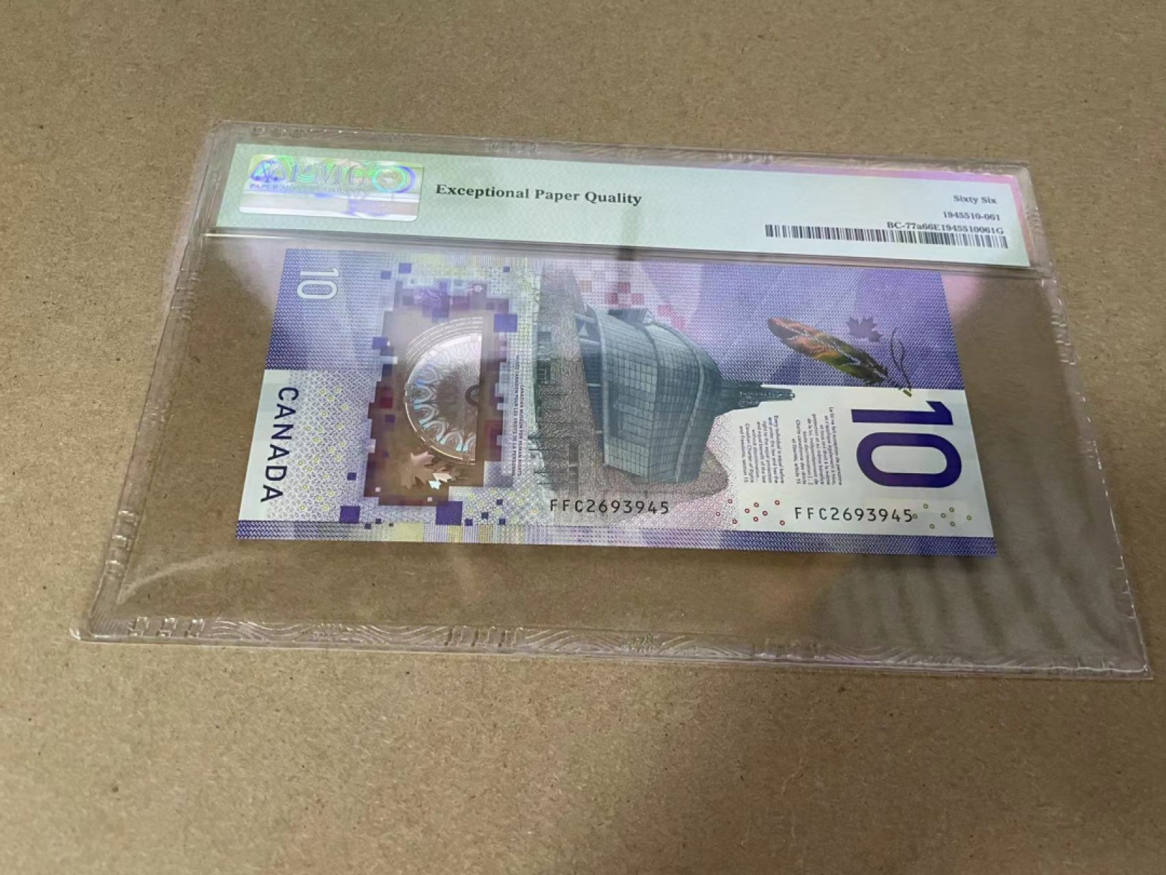 【Blue Auction】✨世界纸币精拍第327期——莫总专场XXI 加拿大 2018年10元 PMG66EPQ 