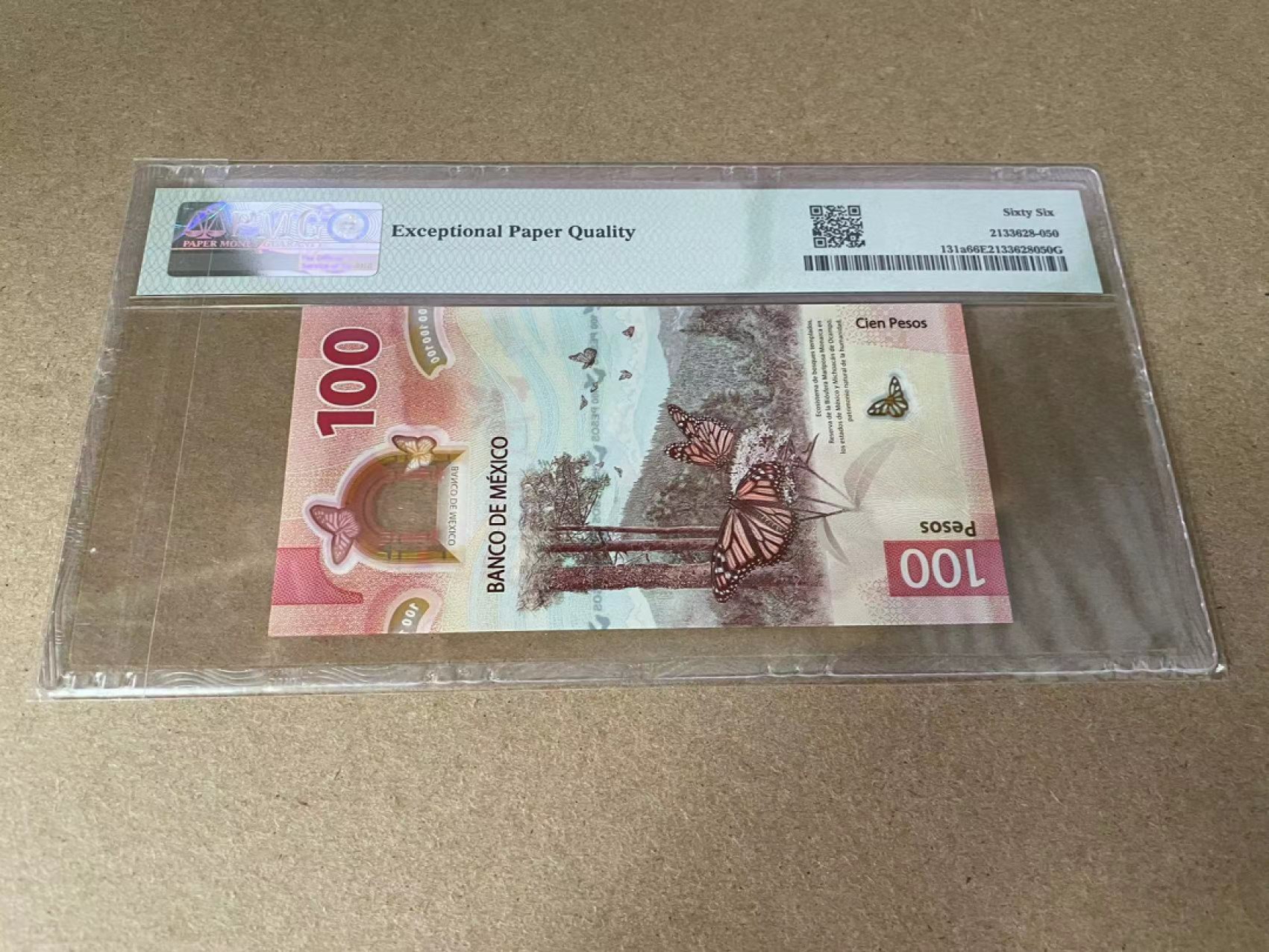 【Blue Auction】✨世界纸币精拍第327期——莫总专场XXI 【AA 获奖钞】墨西哥 2020年100比索 PMG66EPQ 
