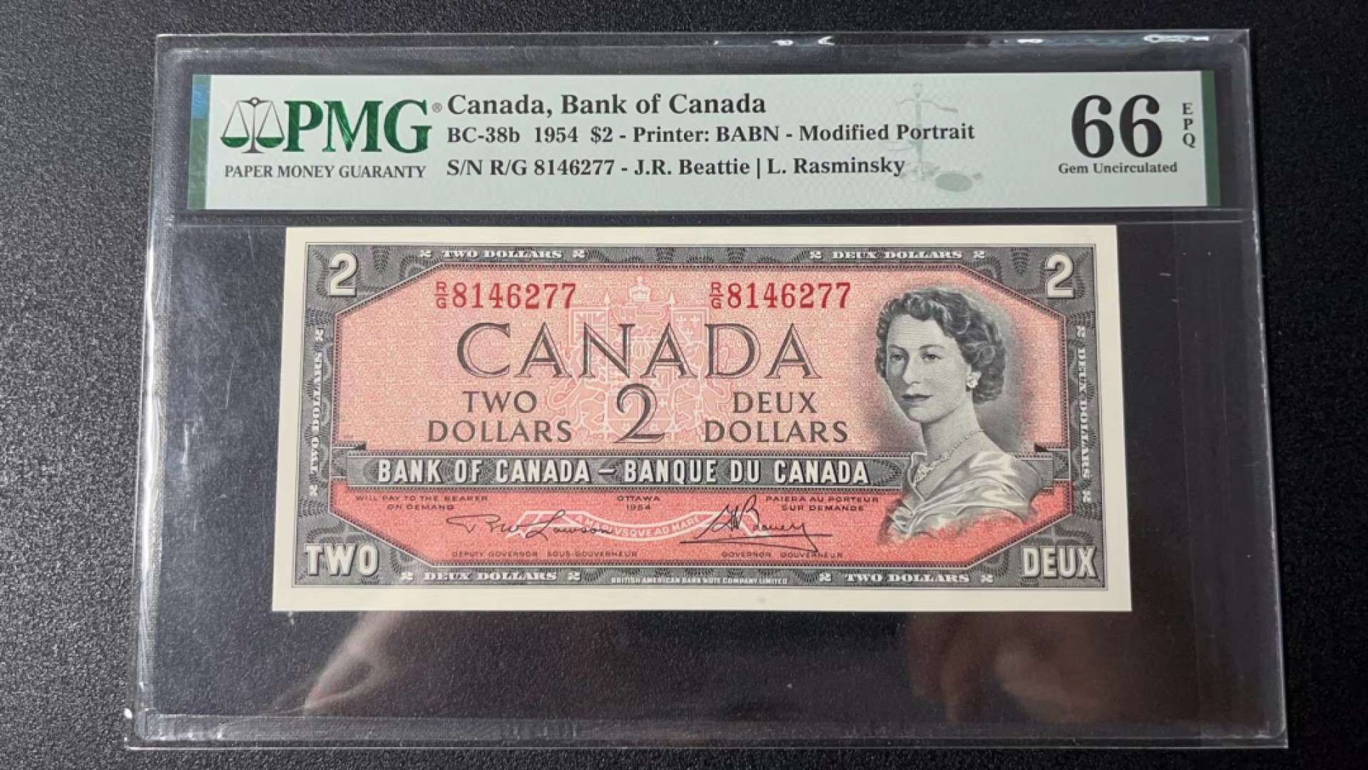 【Blue Auction】✨世界纸币精拍第327期——莫总专场XXI 加拿大 1954年2元 PMG66EPQ 女王