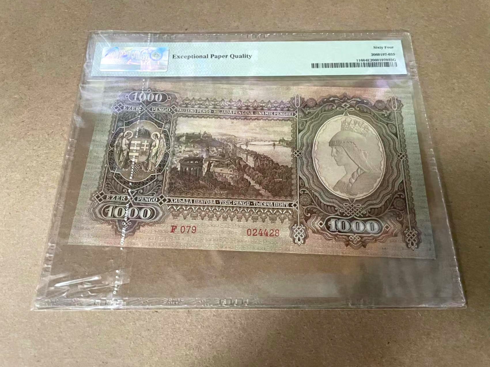 【Blue Auction】✨世界纸币精拍第327期——莫总专场XXI 匈牙利 1943年1000潘哥 PMG64EPQ 