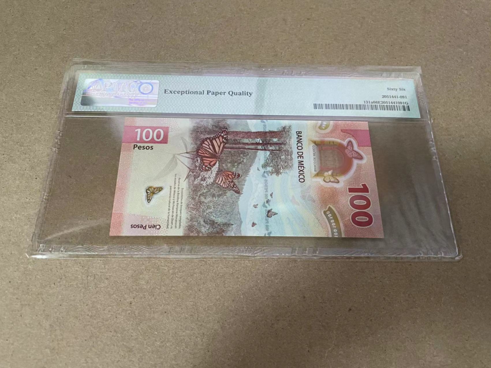 【Blue Auction】✨世界纸币精拍第327期——莫总专场XXI 【获奖钞】墨西哥 2020年100比索 PMG66EPQ