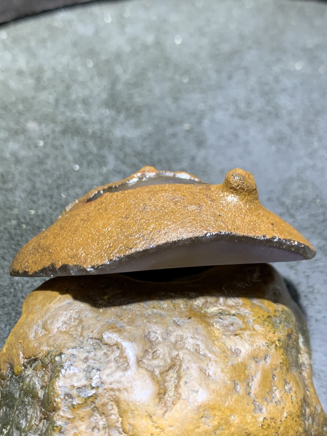 精美原皮高玉化冻料蒙料战国红玛瑙手工影雕工艺参禅悟道吊坠（把件）一个，