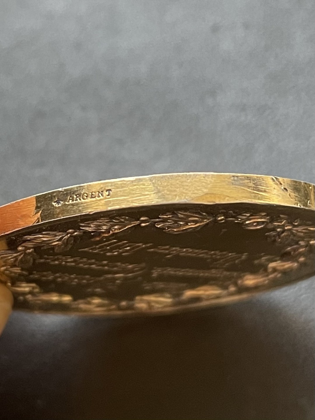 欧洲章牌-拍卖第23场 1877年法国婚礼镀金银章