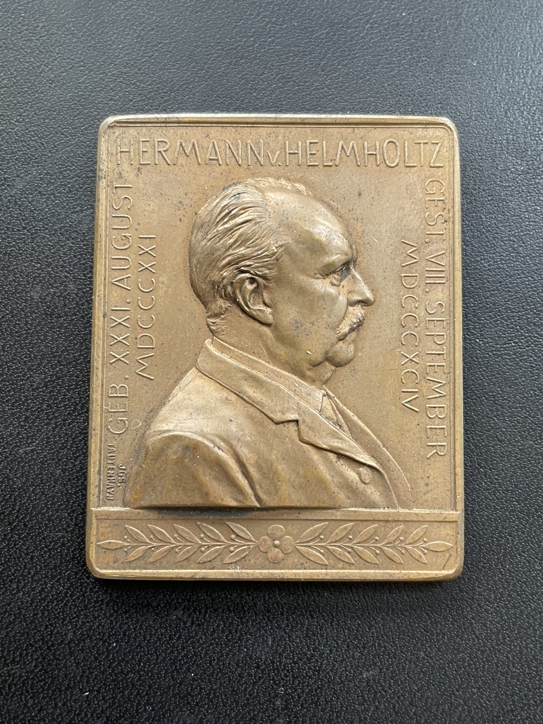 欧洲章牌-拍卖第23场 物理学家 赫尔曼.冯.亥姆霍兹 纪念铜章