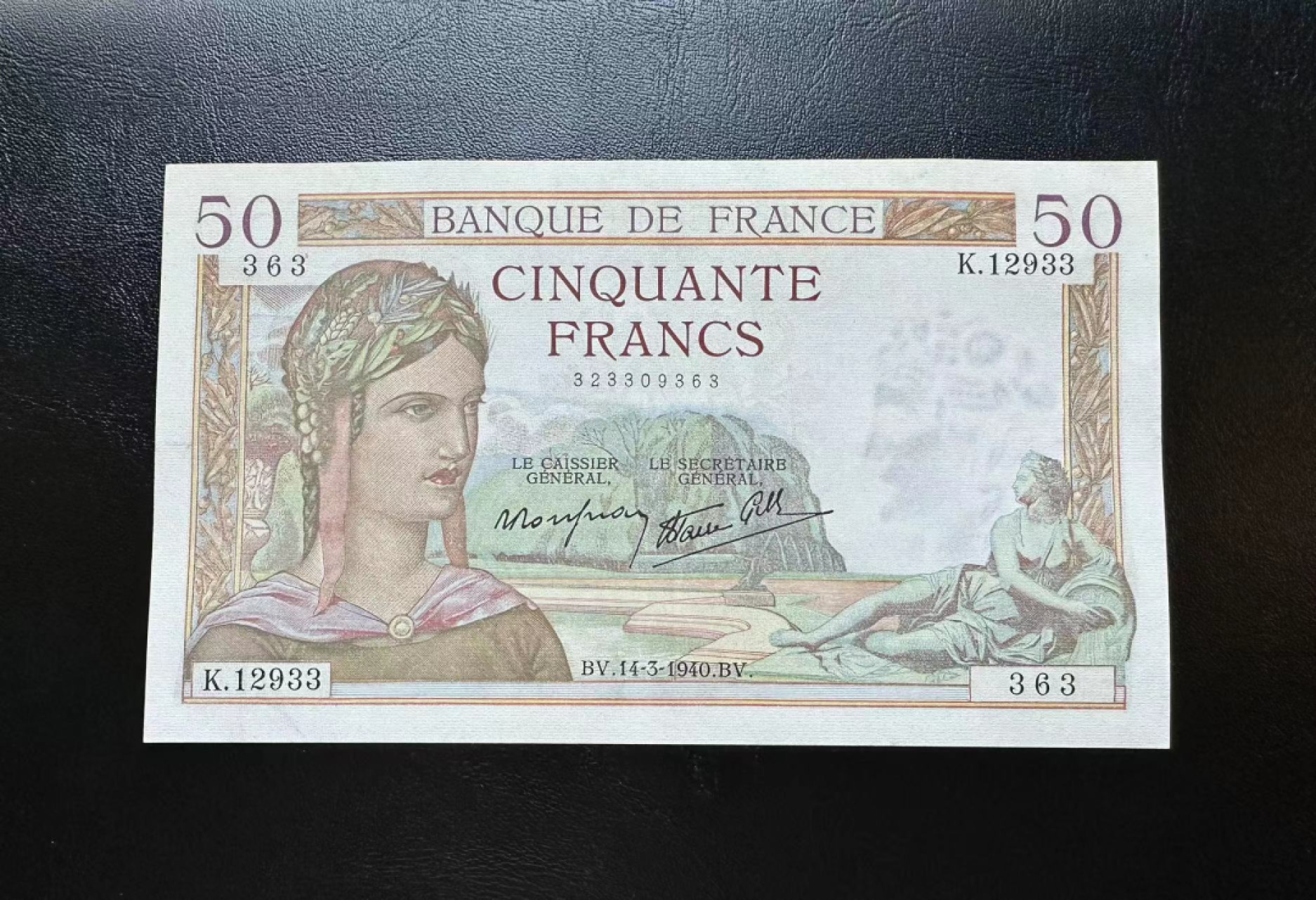 【Blue Auction】✨世界纸币精拍第327期——莫总专场XXI 【无47】法国 1940年50法郎 AU
