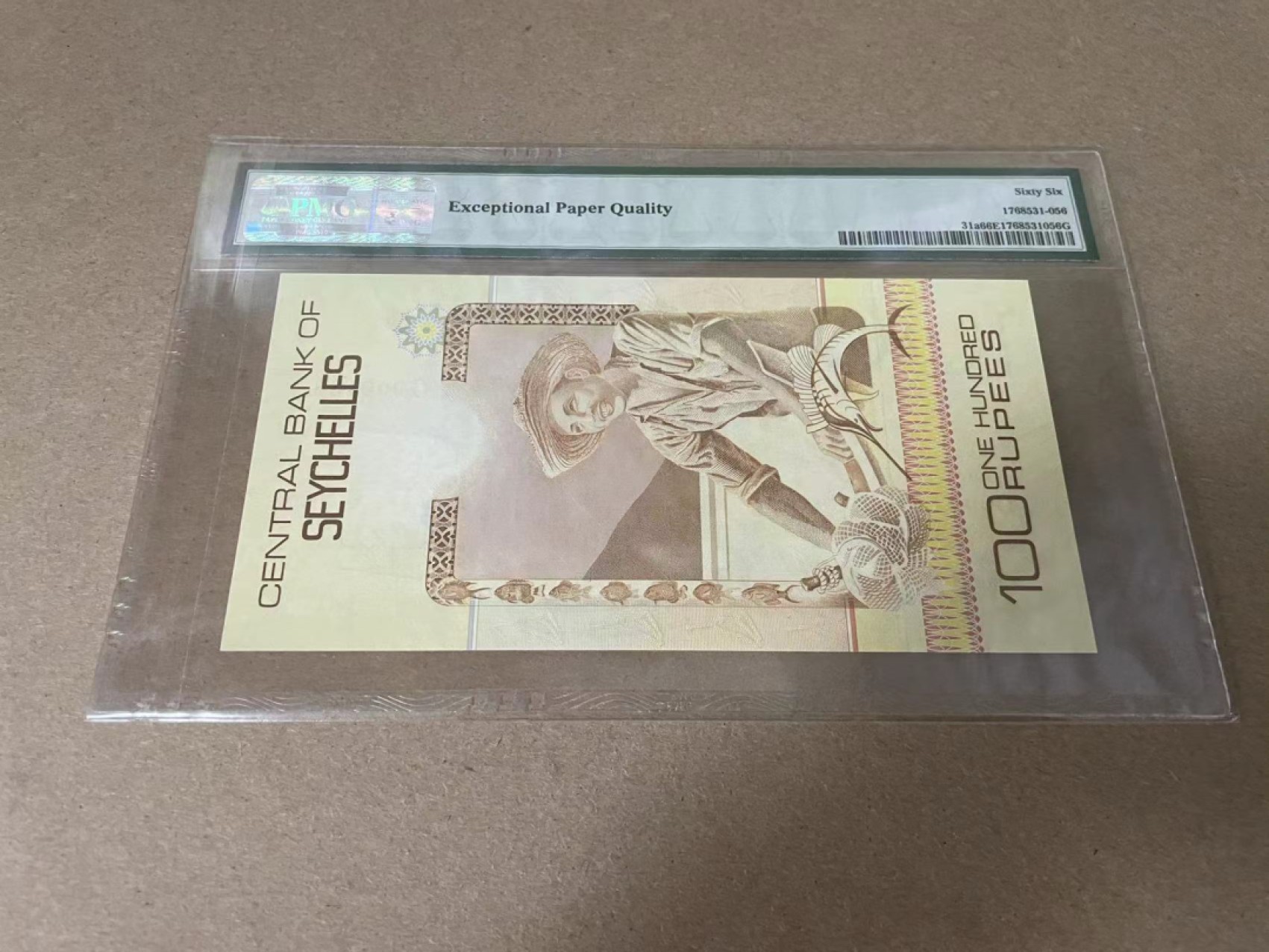 【Blue Auction】✨世界纸币精拍第327期——莫总专场XXI 【138小号】塞舌尔 1983年100卢比 PMG66EPQ 