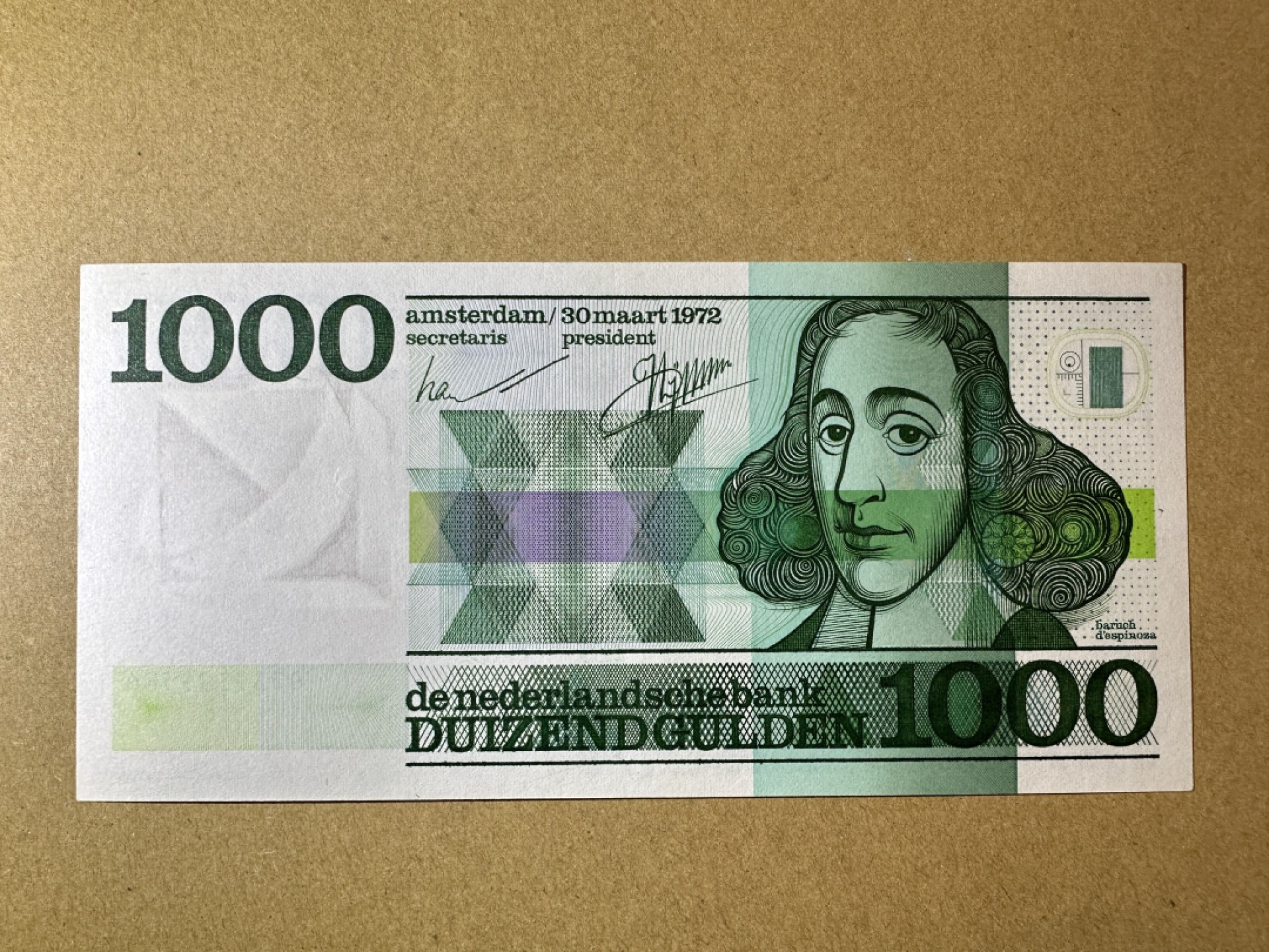 《张总朋友收藏》103期—外币高货 苏格兰硬货&女王精品 荷兰1000盾 UNC- 人像版 斯宾诺莎