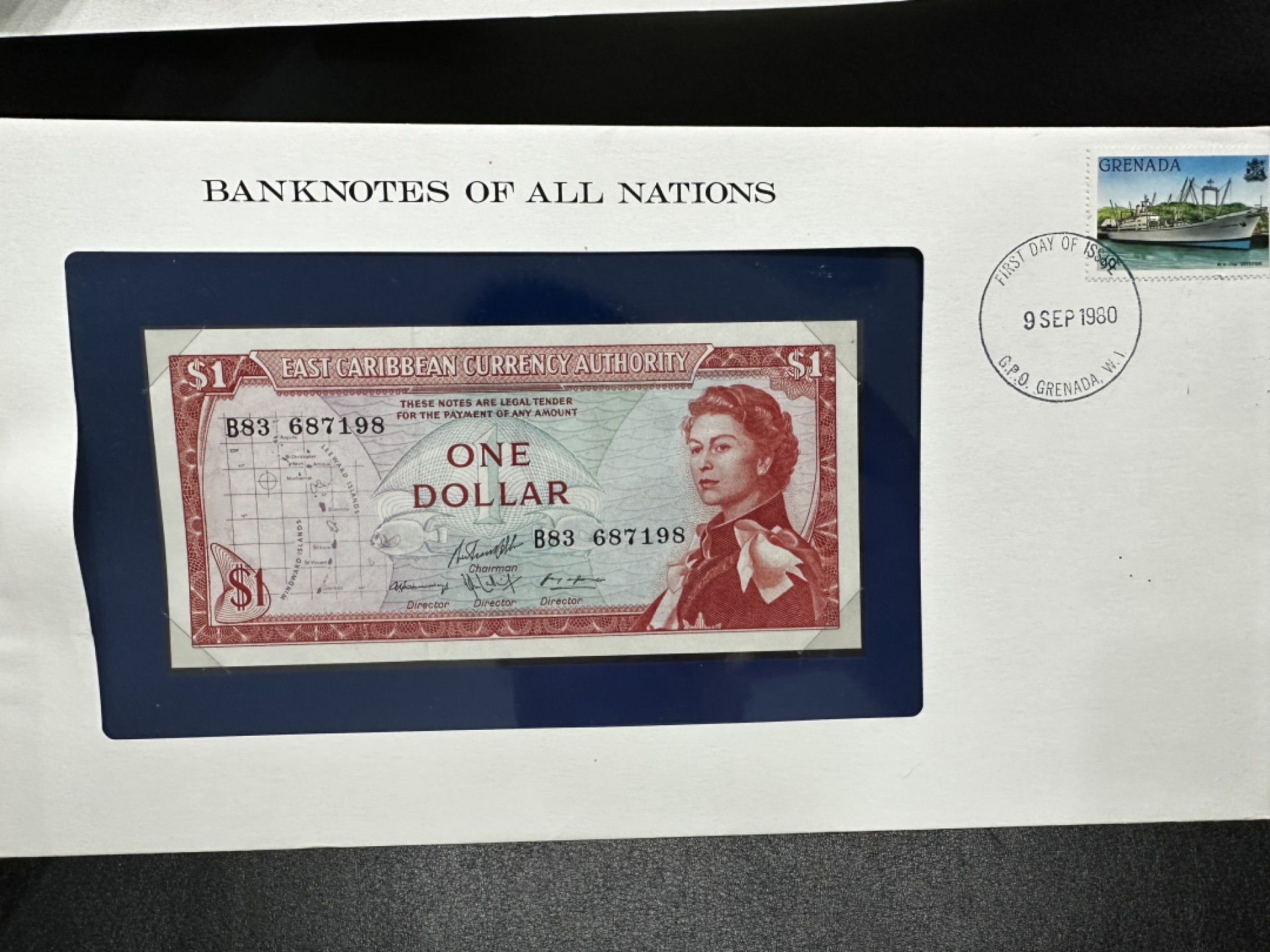 《外钞收藏家》第二百七十一期（连拍第二场） 东加勒比1刀 封套装