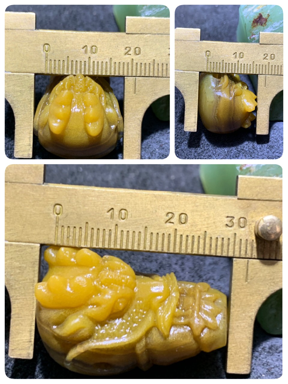 精美亚光高玉化冻料飘金沙鸡油黄蒙料战国红玛瑙手工雕刻一体龙头佛头三通一个！
