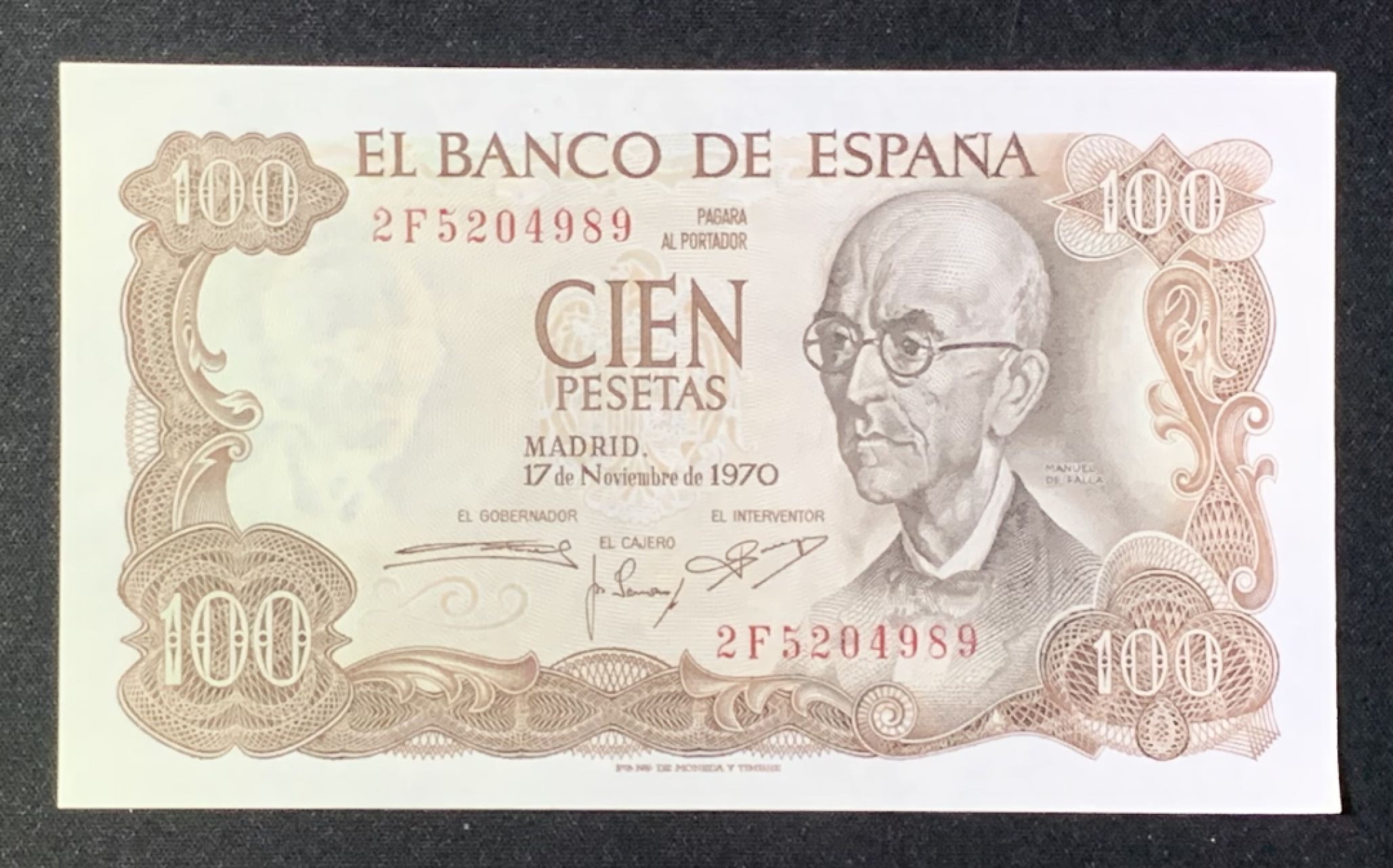 紫瑗钱币——第272期拍卖—纸币场 西班牙 1970(1974)年 100比塞塔 UNC 