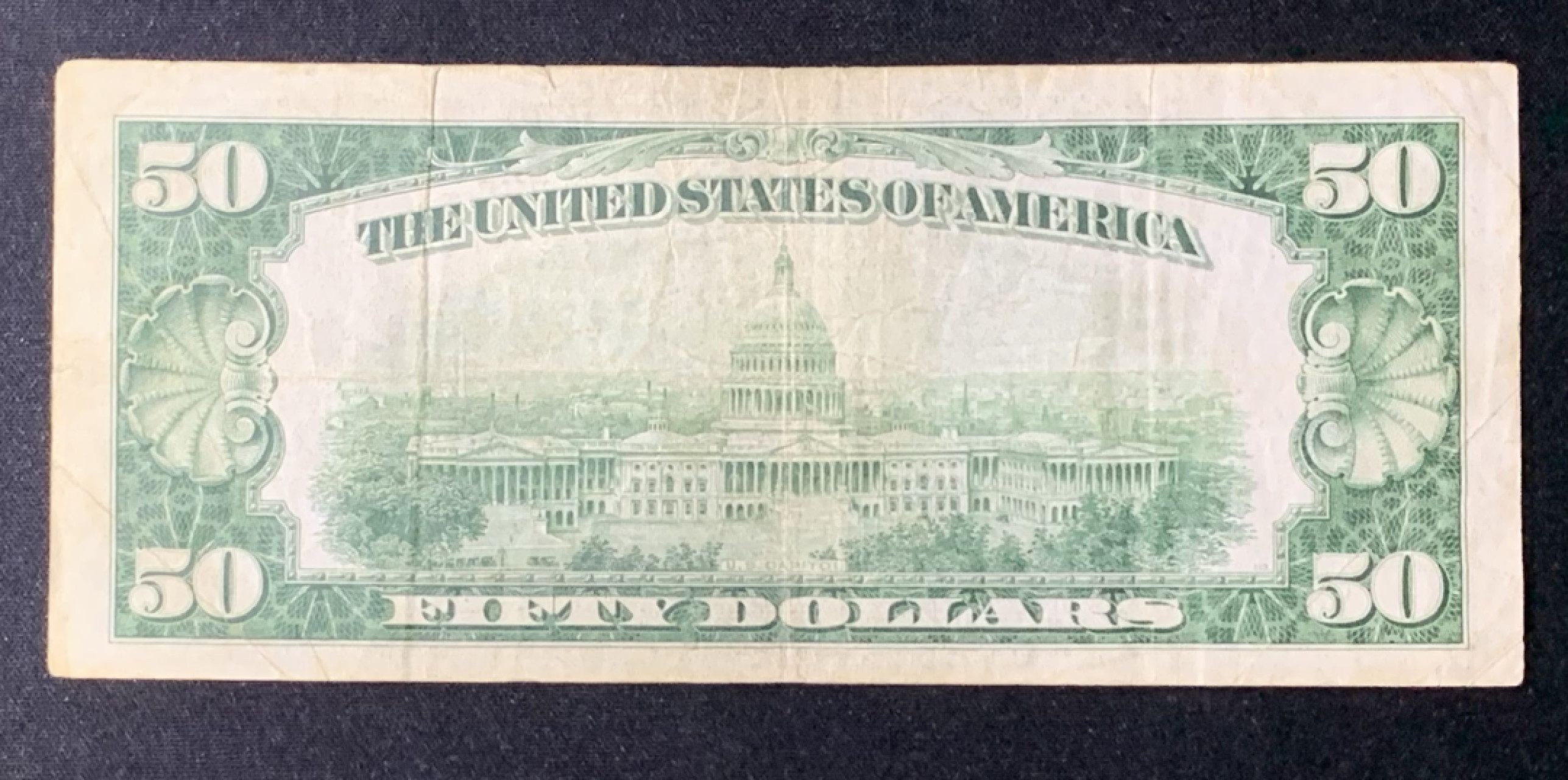 紫瑗钱币——第272期拍卖—纸币场 美国 1934年 旧金山 50美元 流通品