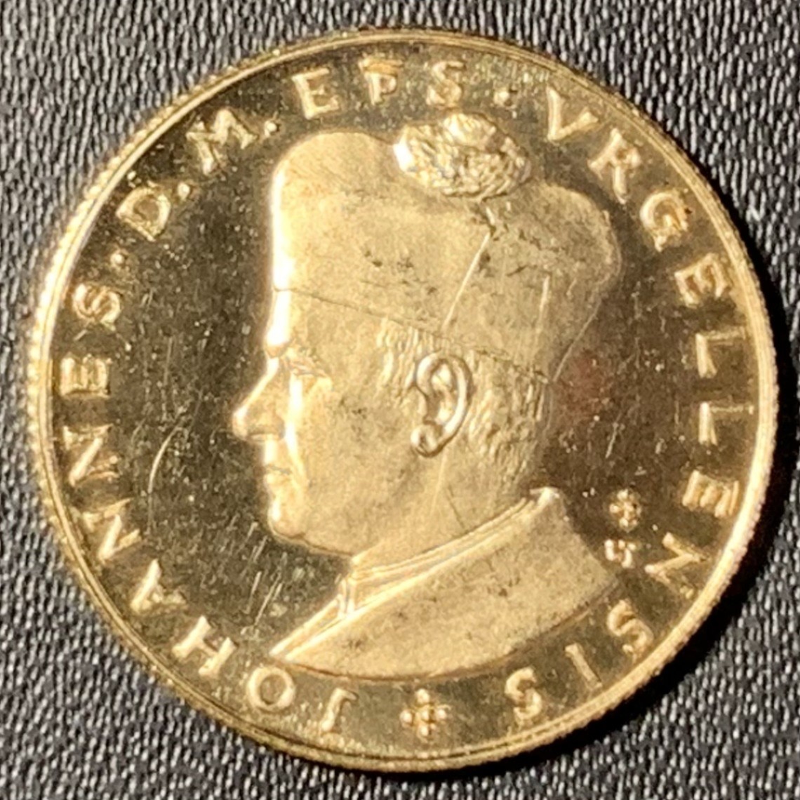 紫瑗钱币——第273期拍卖 安道尔 1982年 约翰·杜格尔一世 1索维林 8克 0.917金 精制