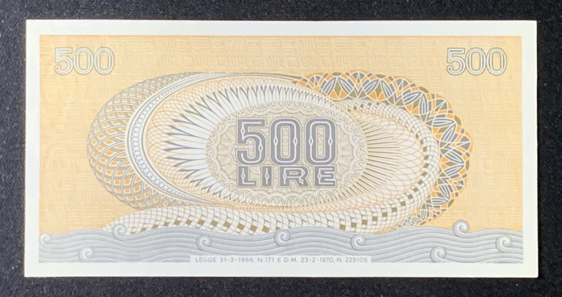 紫瑗钱币——第272期拍卖—纸币场 意大利 1970年 小仙女 500里拉 UNC