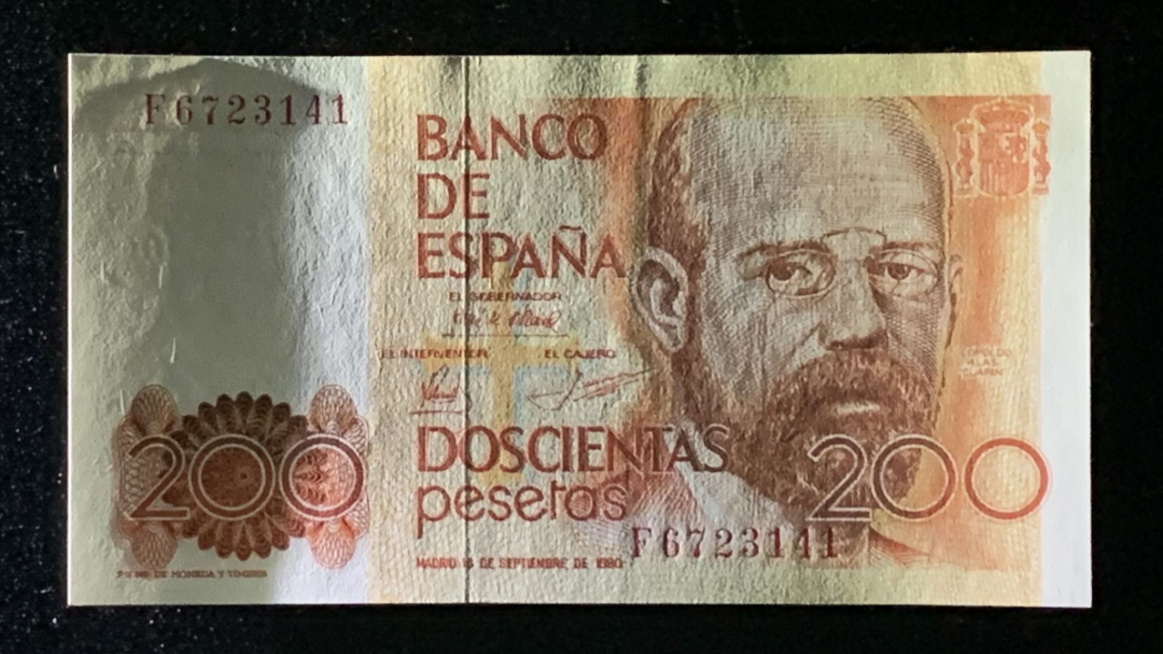 紫瑗钱币——第272期拍卖—纸币场 西班牙 1980(1984)年 利奥波多·加西德·拉斯阿拉斯 200比塞塔 UNC 