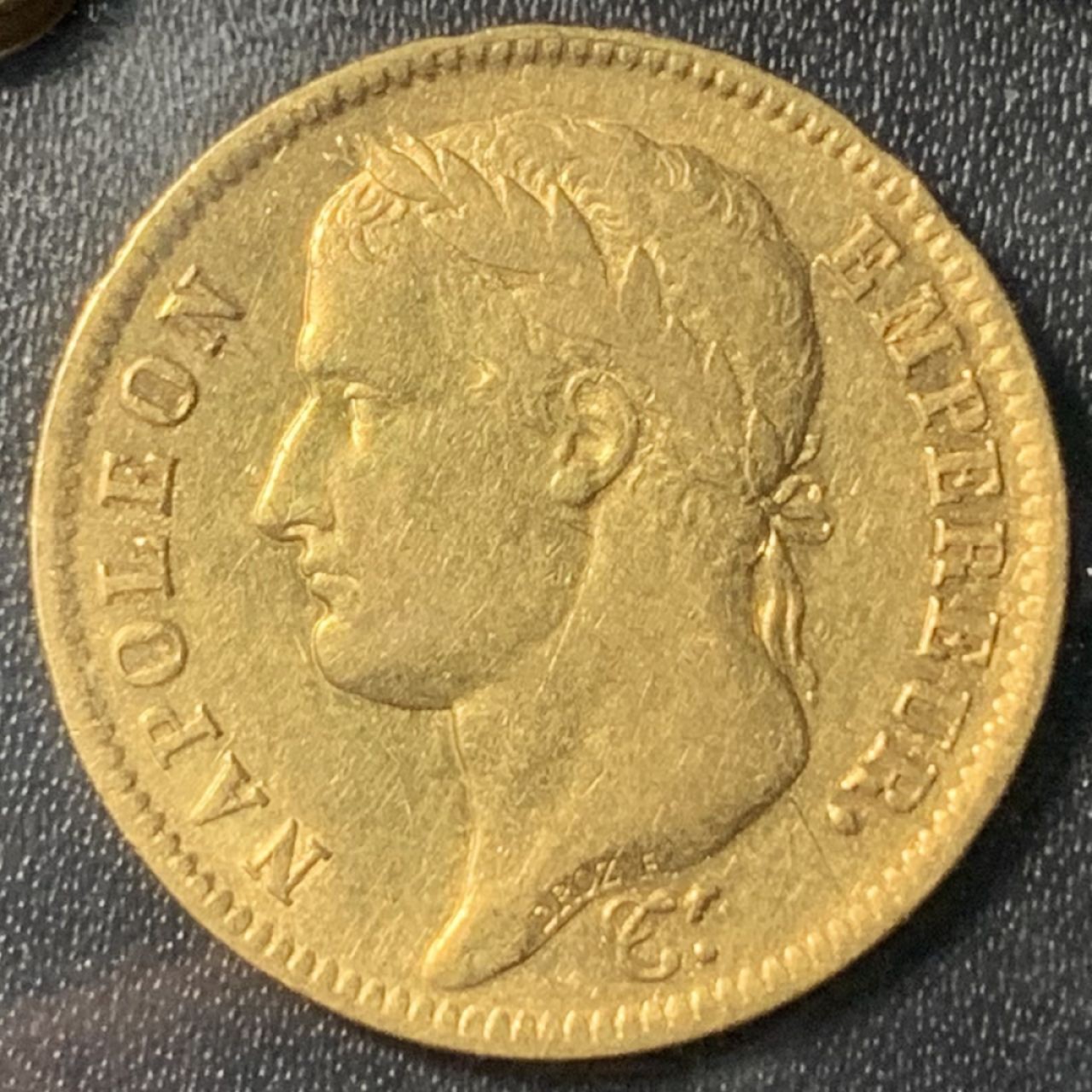 紫瑗钱币——第273期拍卖 法国 1811年 拿破仑三世 桂冠 40法郎 12.9克 0.9金 XF- AU