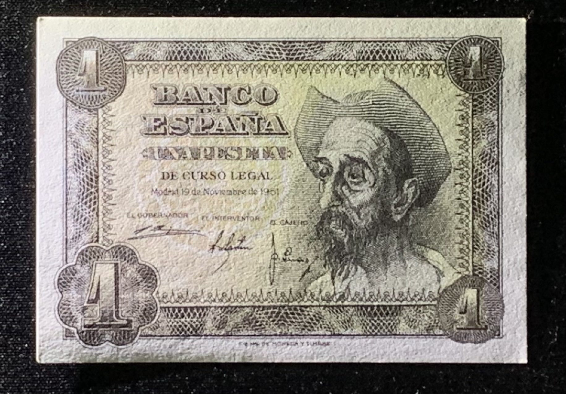 紫瑗钱币——第272期拍卖—纸币场 西班牙 1951年 唐吉坷德 1比塞塔  UNC