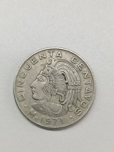 墨西哥1971年50分酋长头像硬币 - 墨西哥1971年50分酋长头像硬币