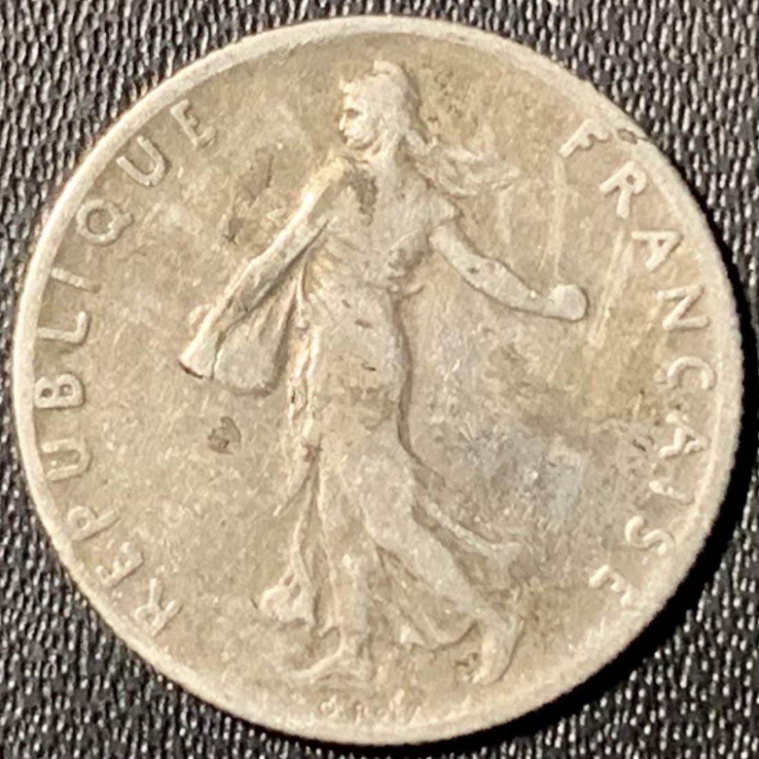 紫瑗钱币——第273期拍卖 法国 1909年 播种女神 50分 2.5克 0.835银