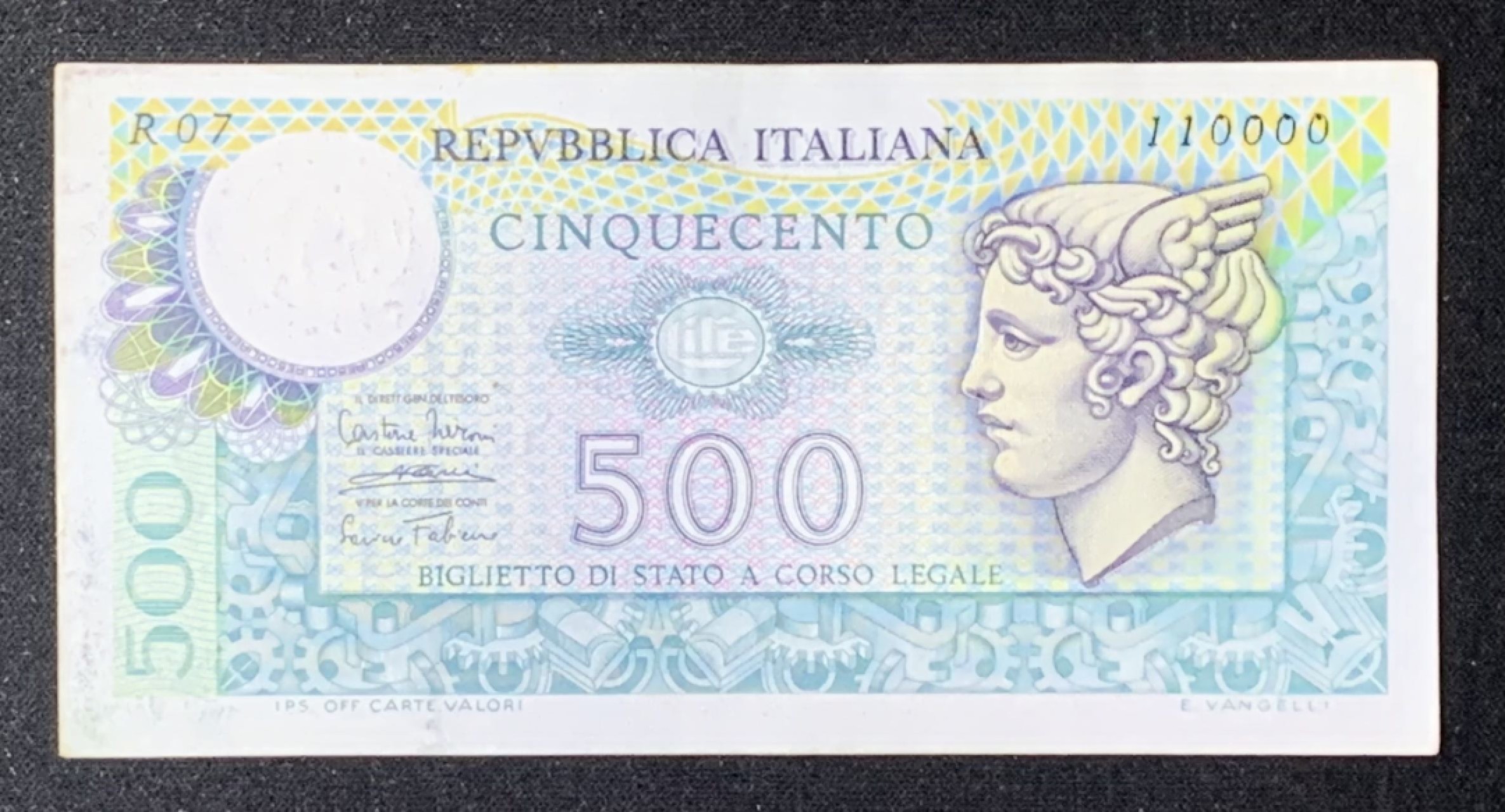 紫瑗钱币——第272期拍卖—纸币场 【狮子号0】意大利 1974年 小仙女 500里拉 UNC