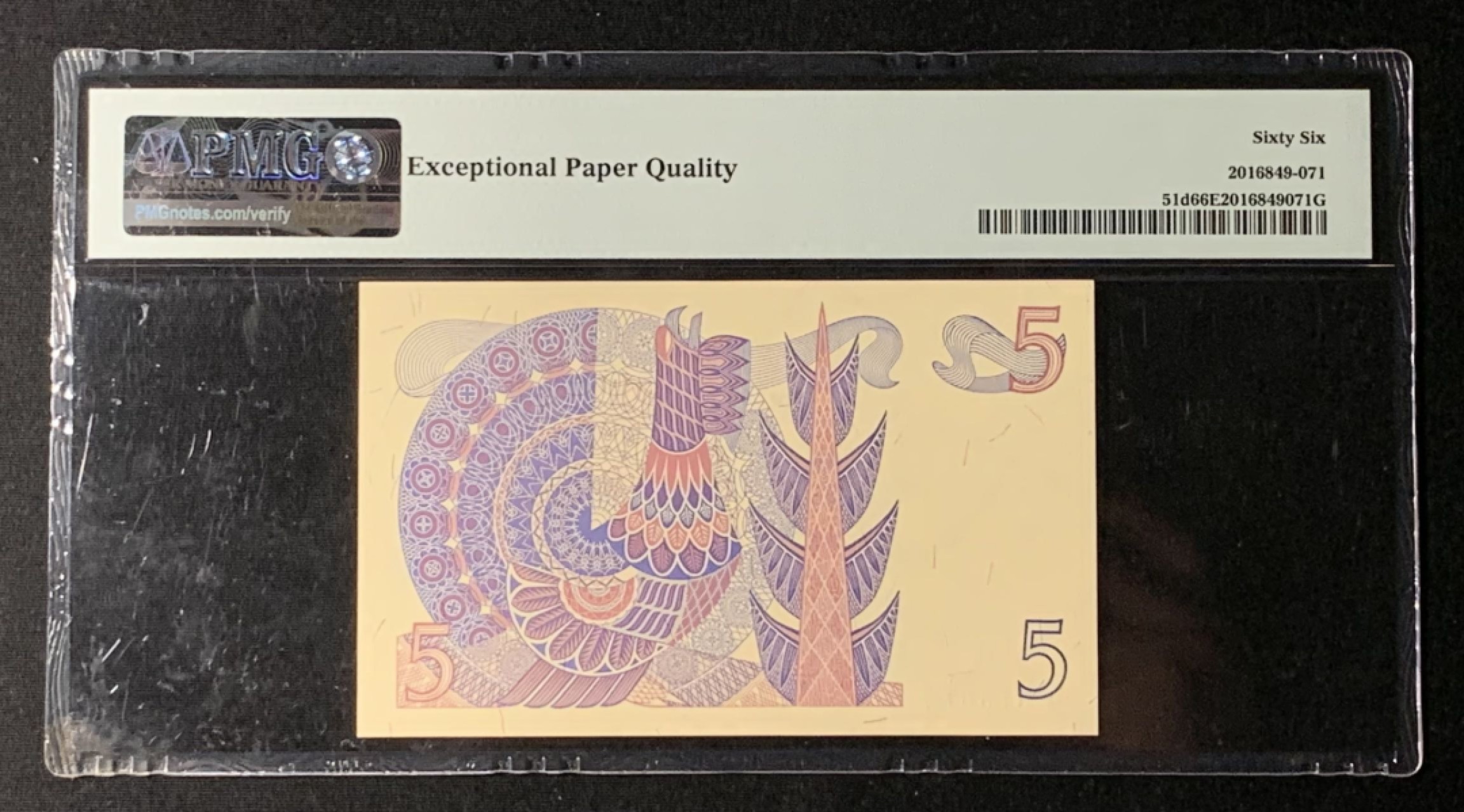 紫瑗钱币——第272期拍卖—纸币场 瑞典 1981年 瑞典银行 5克朗 PMG 66 EPQ （P-51d）