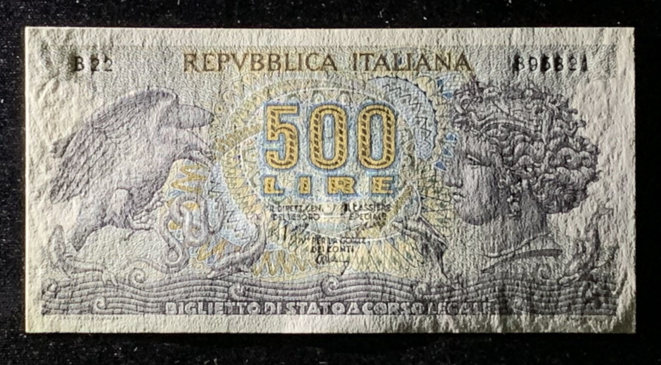 紫瑗钱币——第272期拍卖—纸币场 意大利 1970年 小仙女 500里拉 UNC