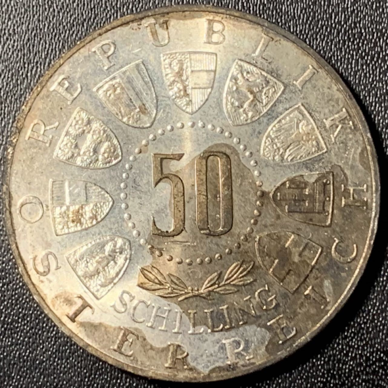 紫瑗钱币——第273期拍卖 奥地利 1963年 蒂罗尔联邦600周年 50先令 20克 0.9银 UNC