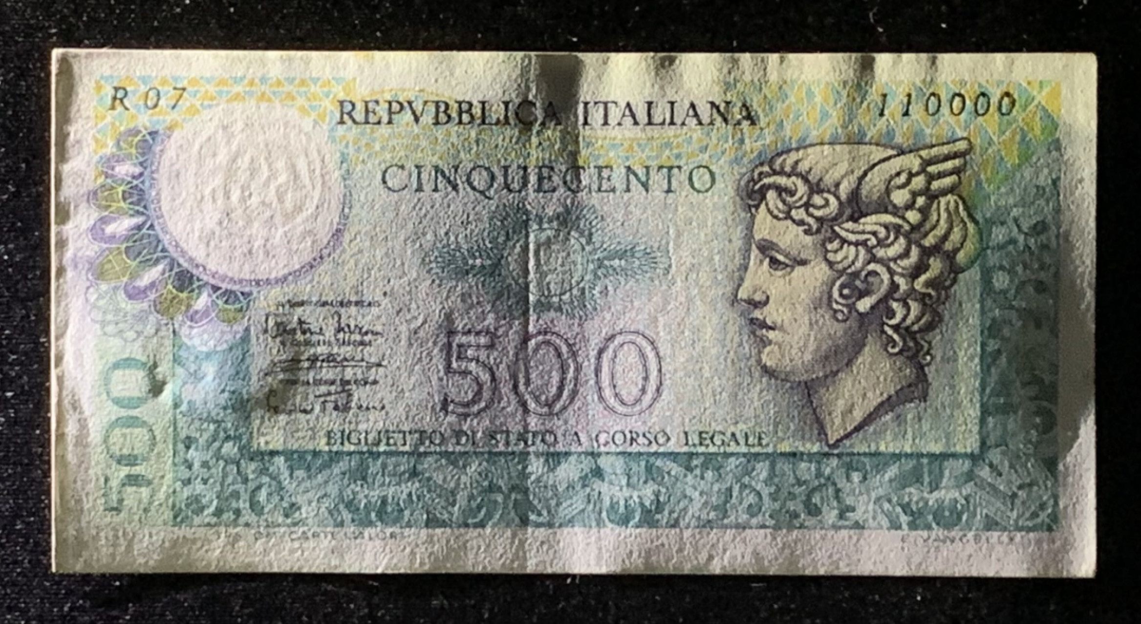 紫瑗钱币——第272期拍卖—纸币场 【狮子号0】意大利 1974年 小仙女 500里拉 UNC