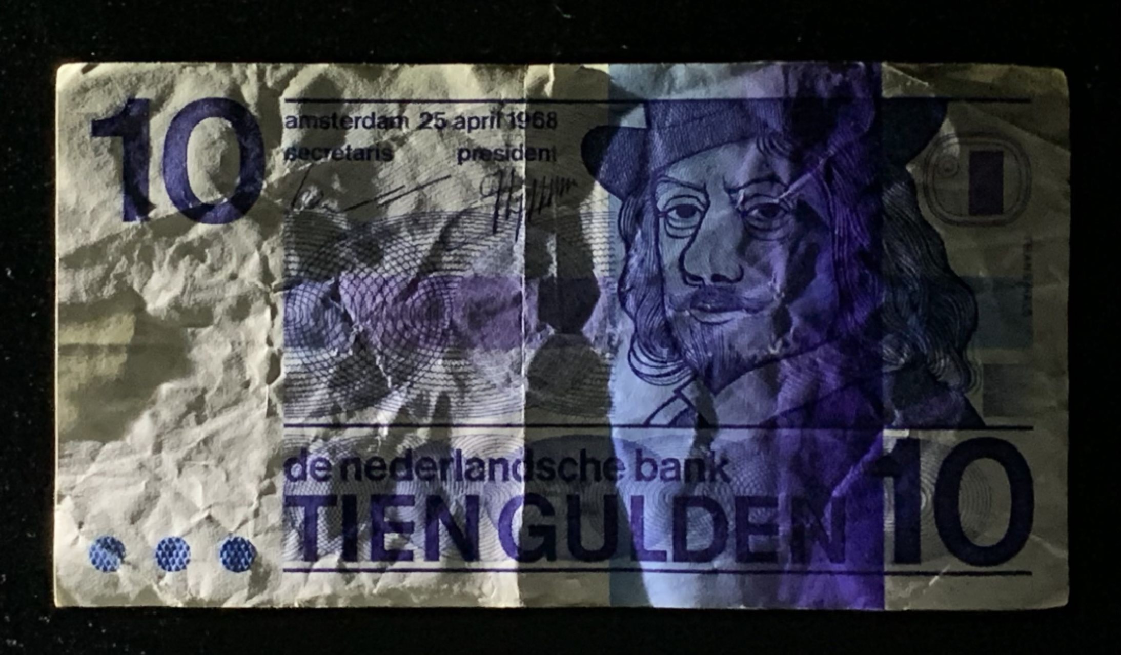 紫瑗钱币——第272期拍卖—纸币场 荷兰 1968年 人像版 10盾 流通品