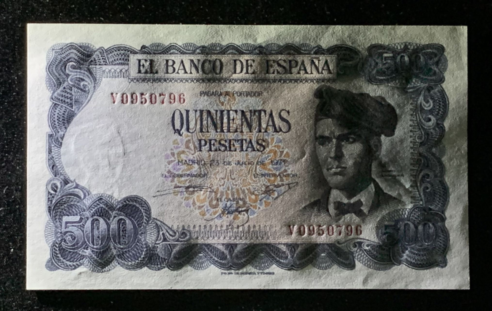 紫瑗钱币——第272期拍卖—纸币场 西班牙 1971年 (1973) 维达格尔 500比塞塔 UNC