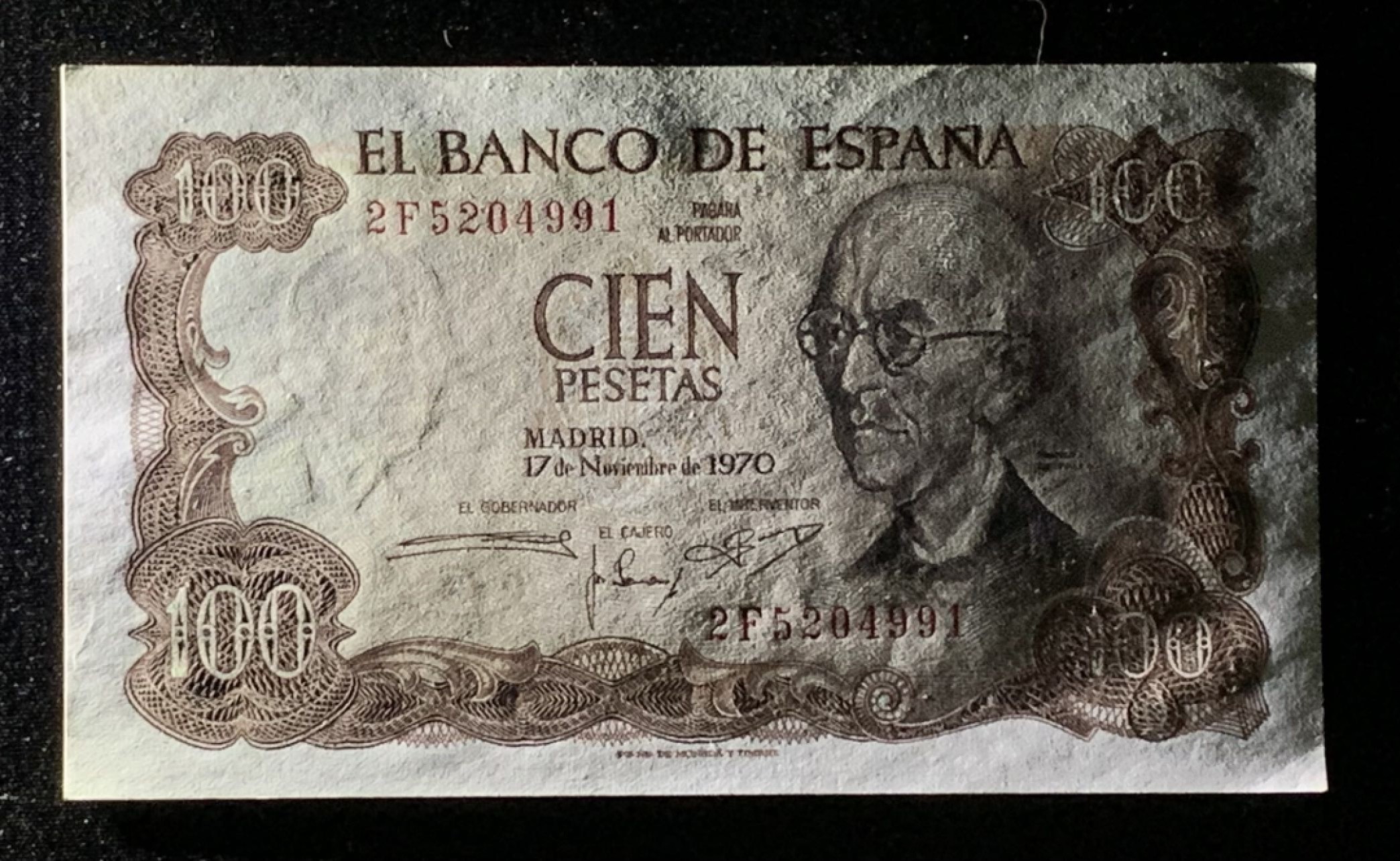 紫瑗钱币——第272期拍卖—纸币场 西班牙 1970(1974)年 100比塞塔 UNC 