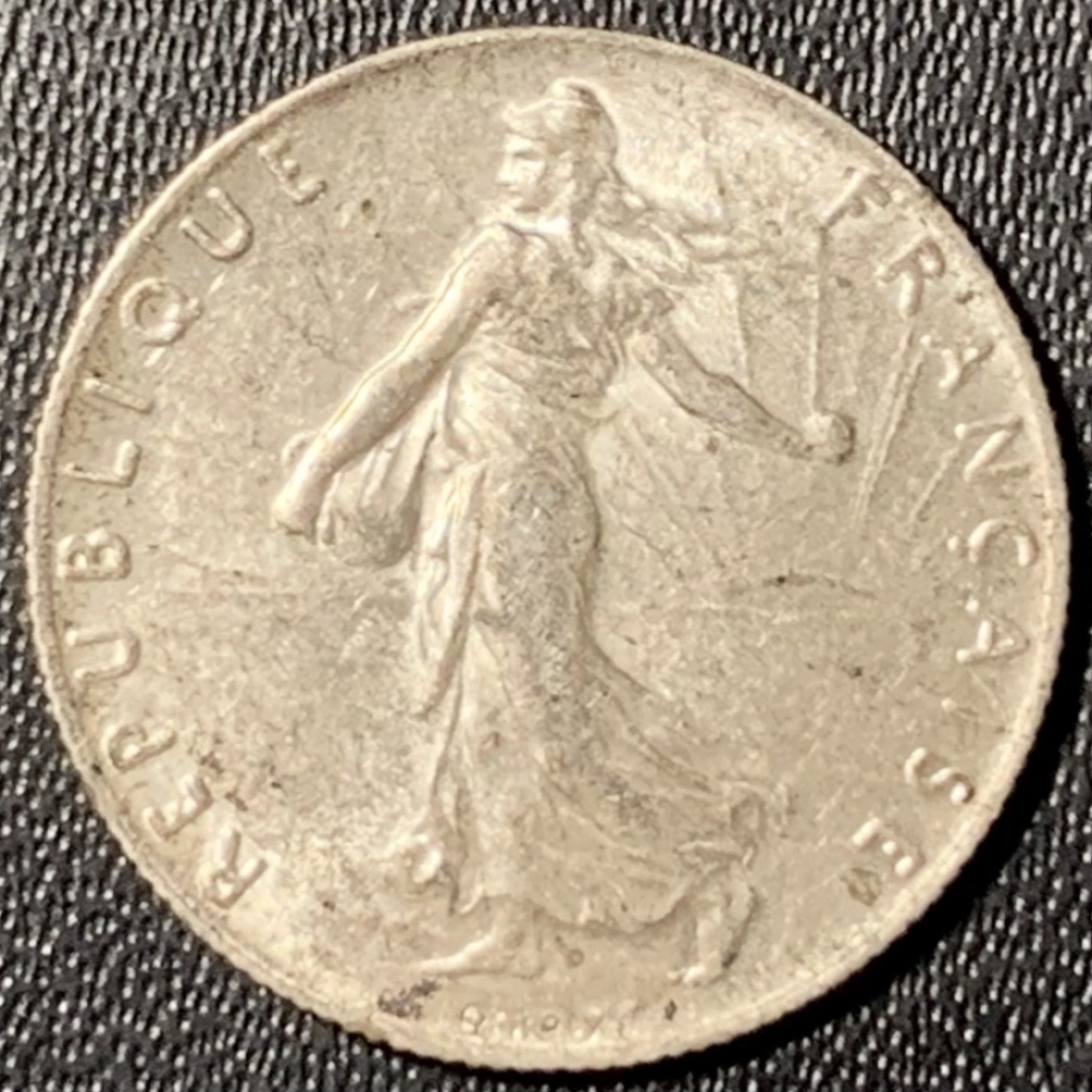 紫瑗钱币——第273期拍卖 法国 1916年 播种女神 50分 2.5克 0.835银