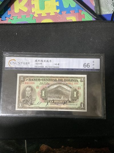 7 月钱币邮票专拍 - 1928 年玻利维亚 1 元