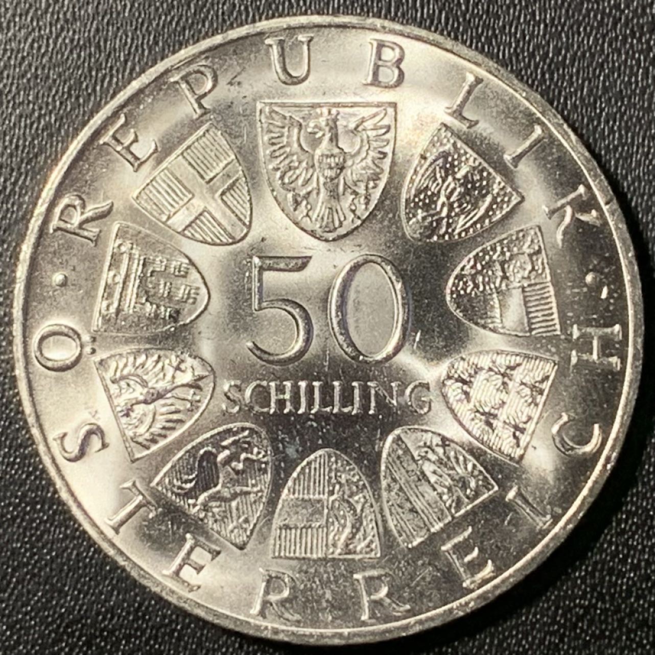 紫瑗钱币——第273期拍卖 奥地利 1969年 马克西米安诞辰450周年 50先令 20克 0.9银 UNC