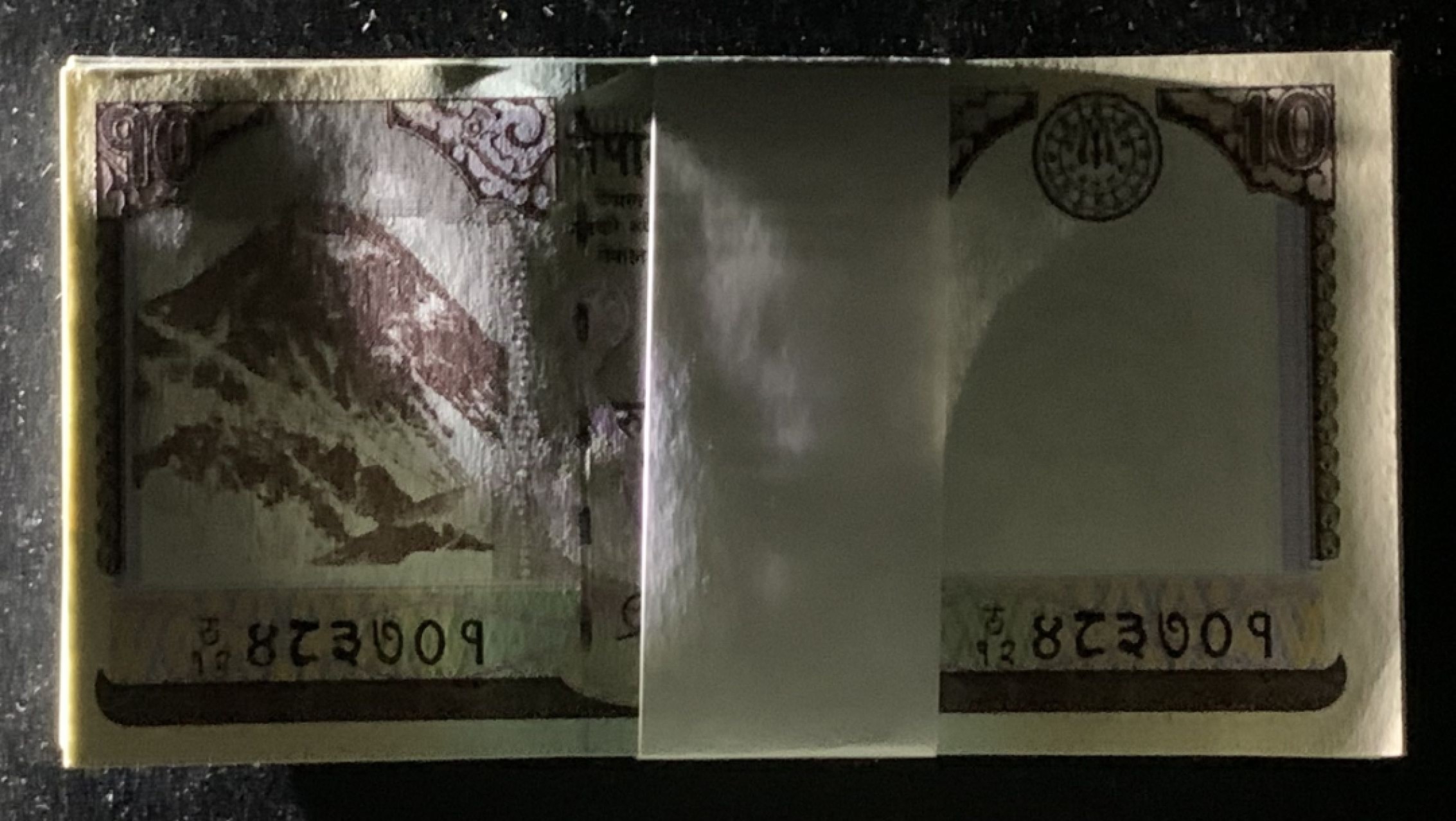 紫瑗钱币——第272期拍卖—纸币场 尼泊尔 2012年 羚羊 10卢比 100枚原封 整刀 一组