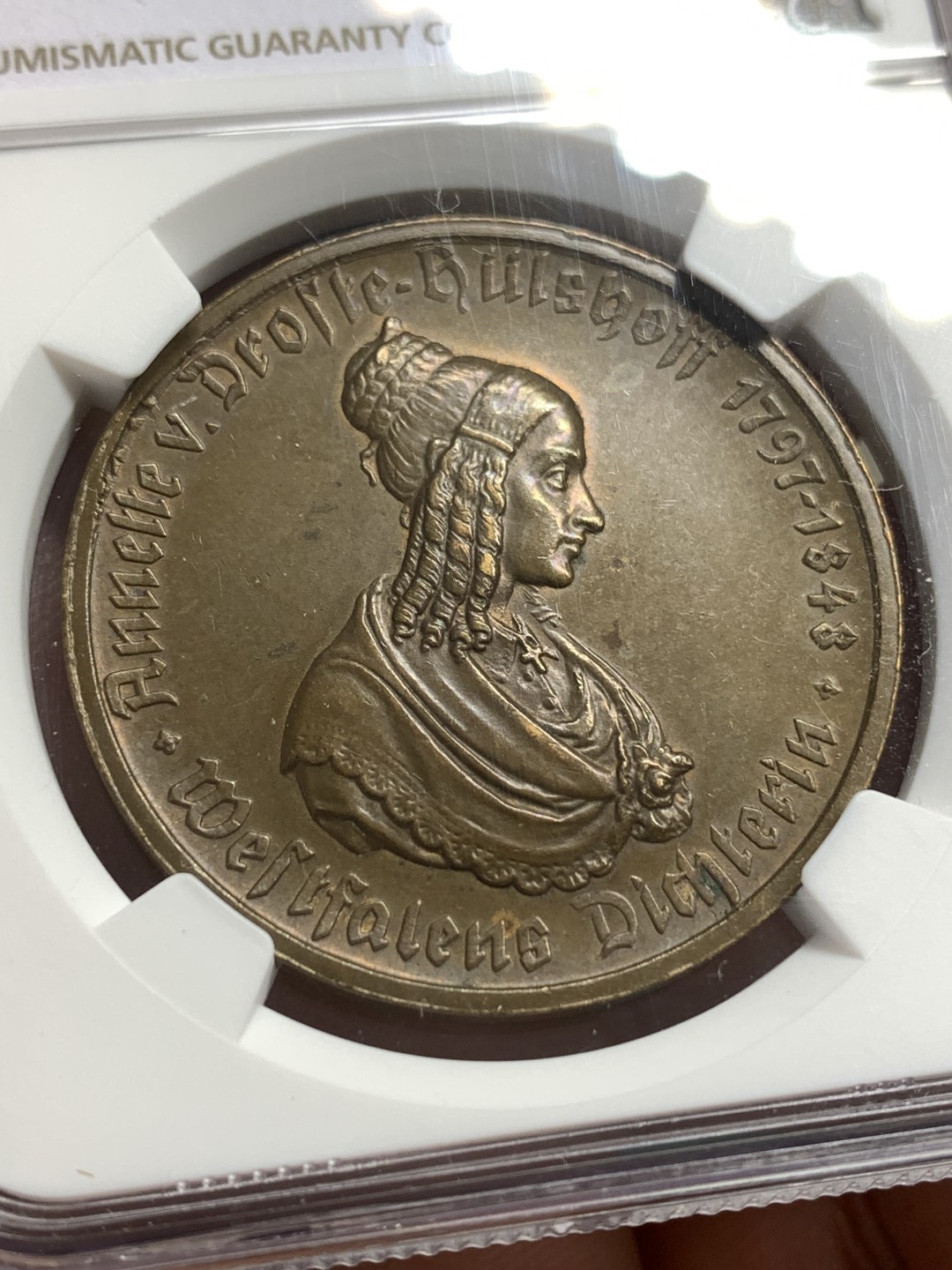 《竞宝斋》第169场-周日，周一2场 (全场包邮) NGC MS63BN 德国威斯特伐利亚1923年女头500马克大马币铜币