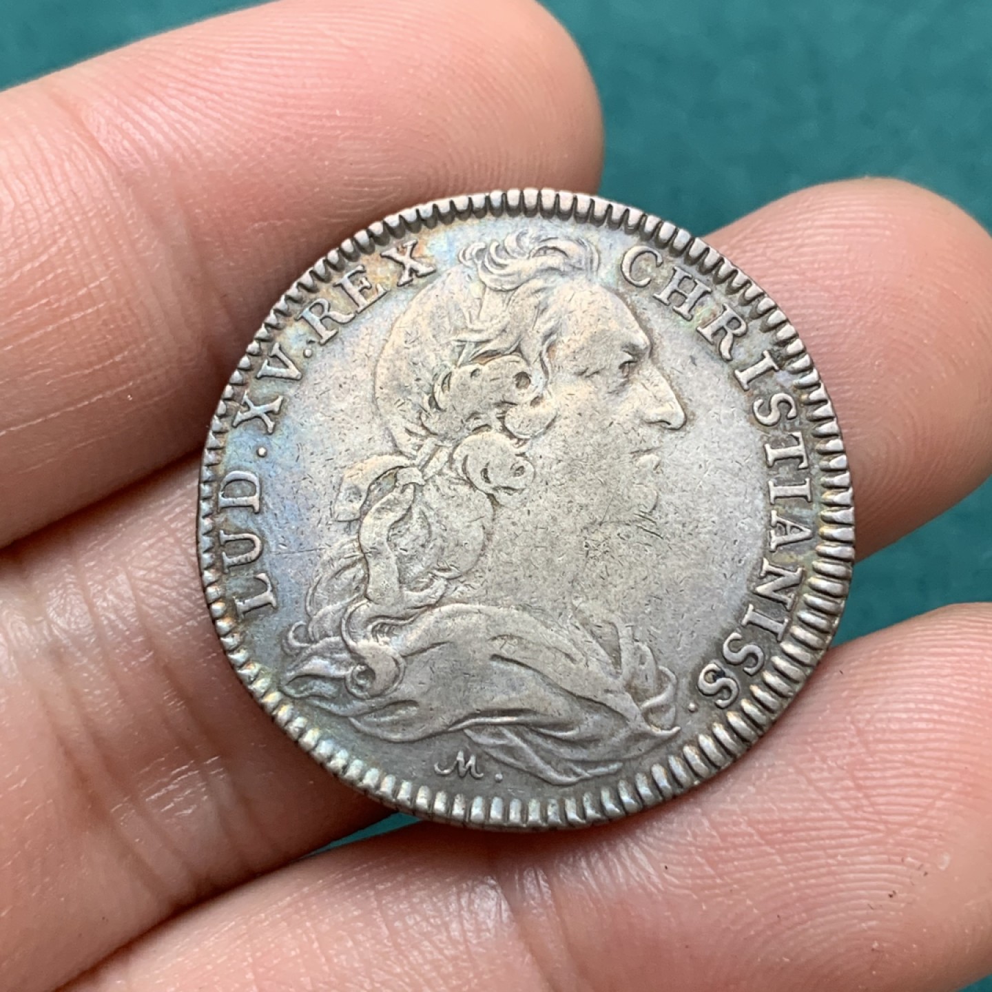 《竞宝斋》第169场-周日，周一2场 (全场包邮) 法国 路易十五 1743 银质圆形代币 景观不错