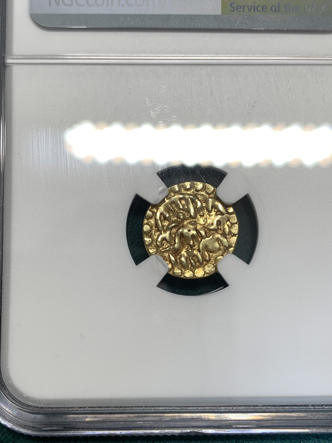 《竞宝斋》第169场-周日，周一2场 (全场包邮) NGC-MS62 印度尼西亚AH1016年 伊斯坎达·慕达 1kupang金币 这品种能上MS的就少了