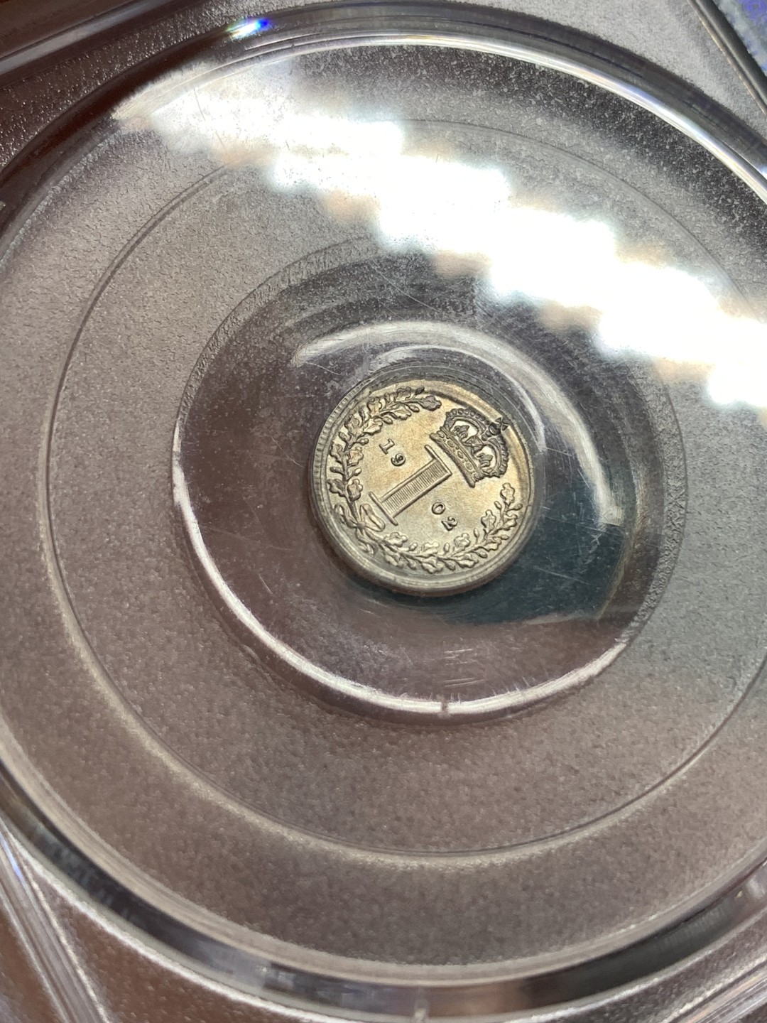 《竞宝斋》第169场-周日，周一2场 (全场包邮) PCGS PR62 英国1902年爱七 1便士银币 这个是精制套里的， 玫瑰金包浆