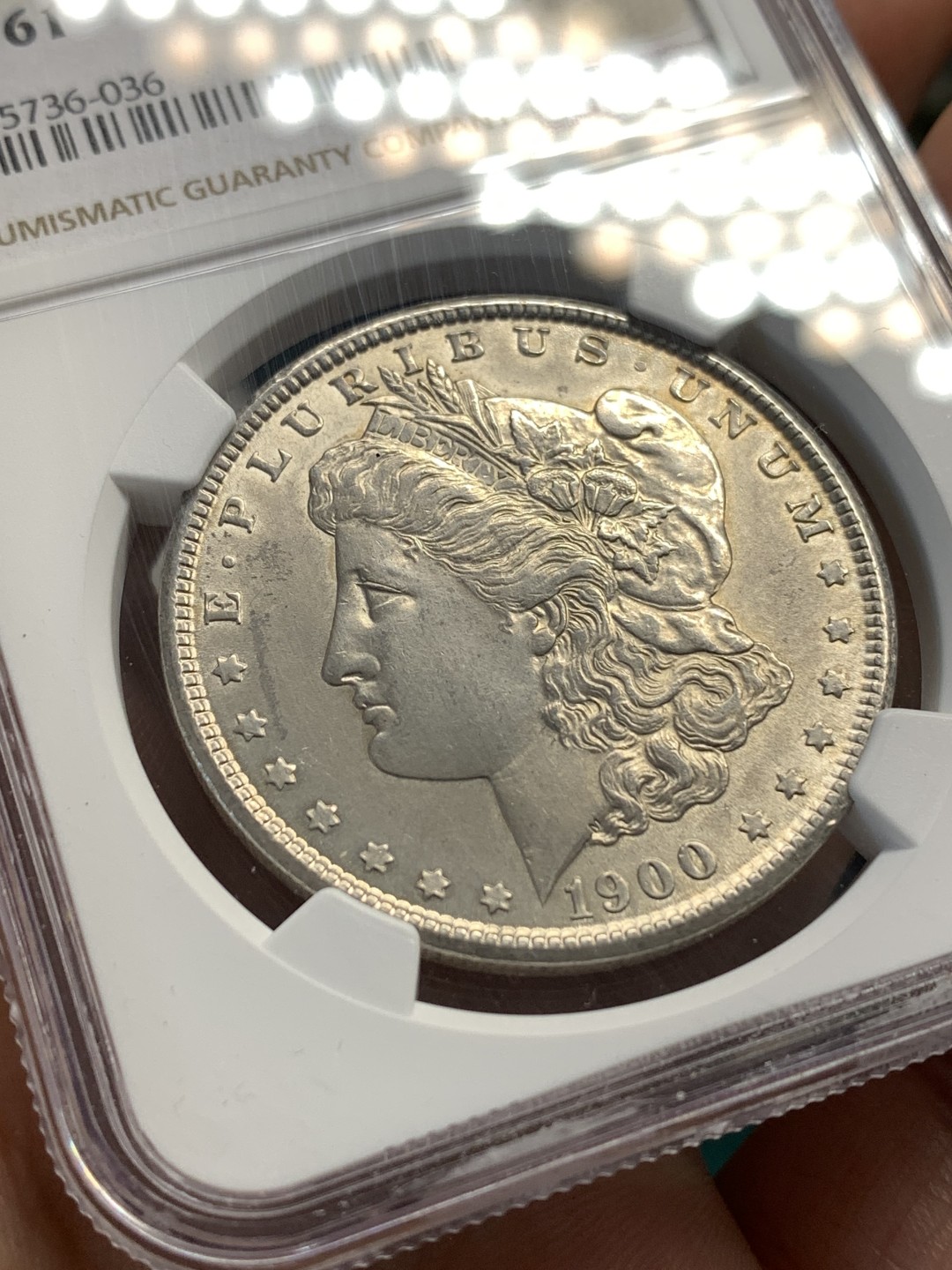 《竞宝斋》第169场-周日，周一2场 (全场包邮) NGC-MS61 美国1900年 摩根一元 原光好品