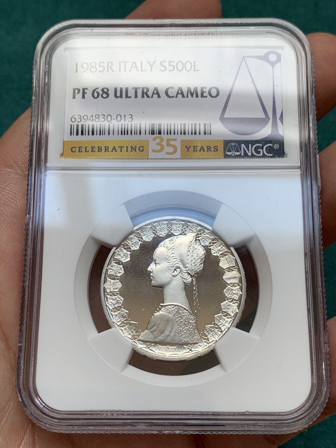 《竞宝斋》第169场-周日，周一2场 (全场包邮) NGC PF68UC 意大利 1985 精制套币 帆船已入盒，共2枚银币 状态难得