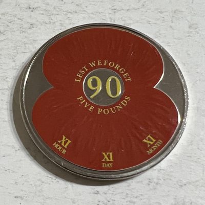 S&S Numismatic世界钱币-拍卖 第50期 - 泽西岛2011年 将士阵亡日 5英镑彩色纪念币
