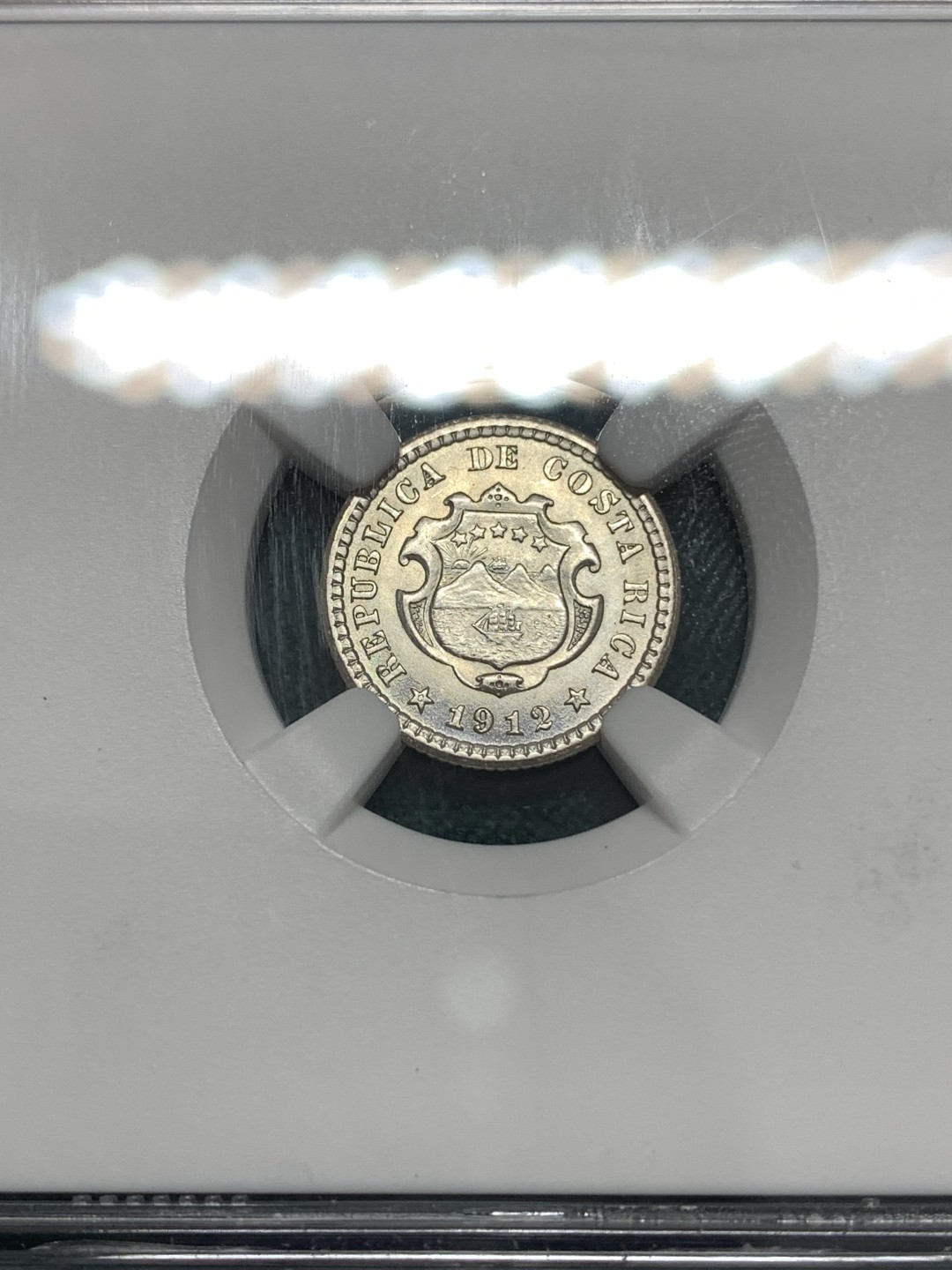 《竞宝斋》第169场-周日，周一2场 (全场包邮) NGC MS66 哥斯达黎加1912GCR 5分银币