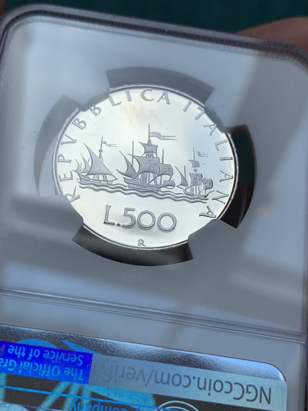 《竞宝斋》第169场-周日，周一2场 (全场包邮) NGC PF68UC 意大利 1985 精制套币 帆船已入盒，共2枚银币 状态难得